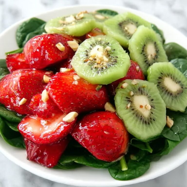 Strawberry Kiwi and Spinach Salad Recipe