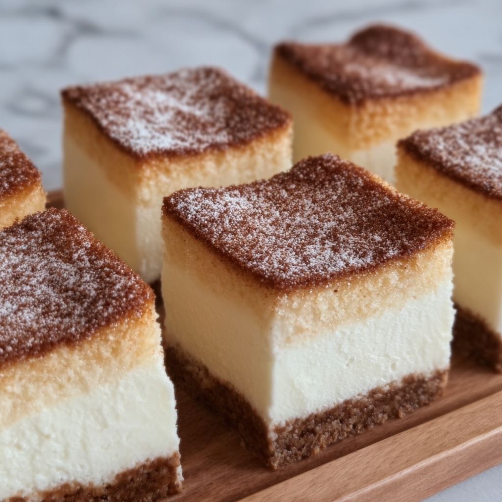 Cinnamon Churro Cheesecake Bars Recipe - Recipe Image