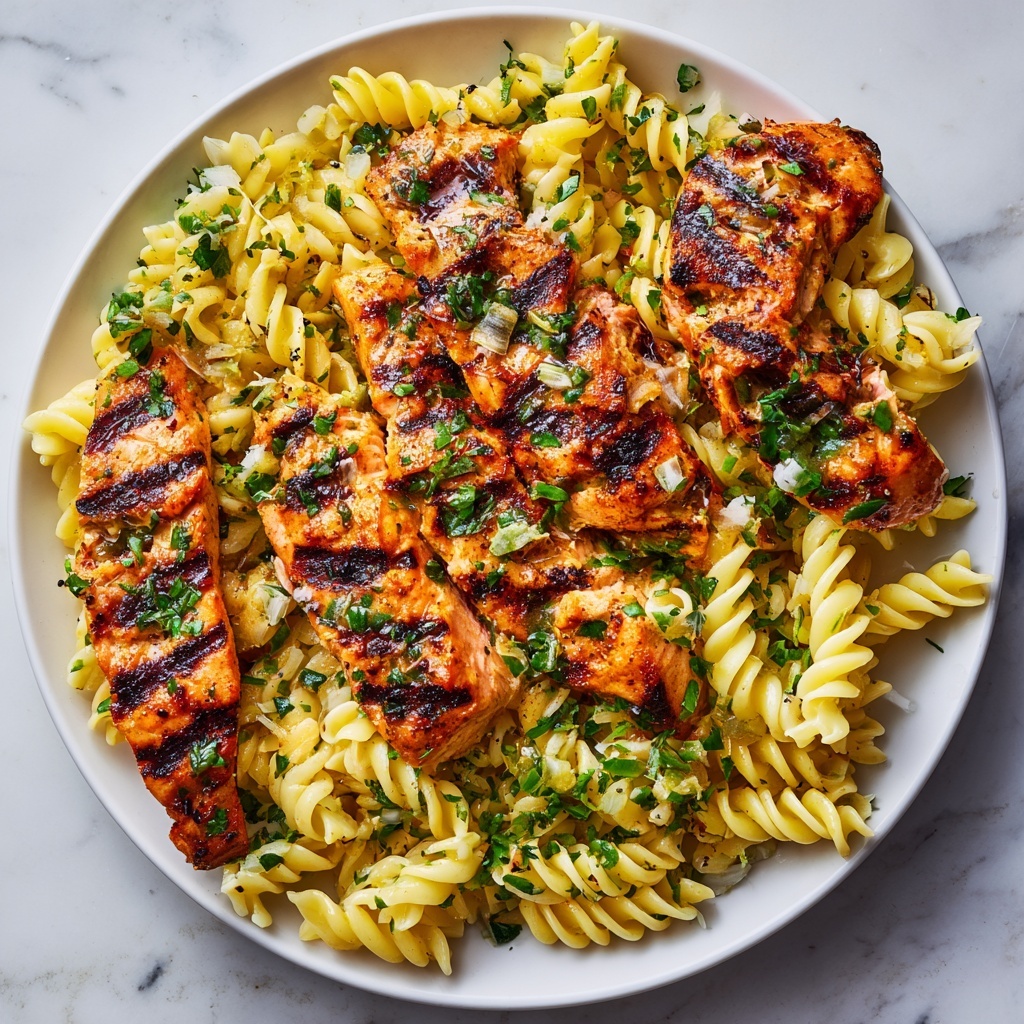 Salmon Bites with Lemon Butter Orzo Recipe - Recipe Image