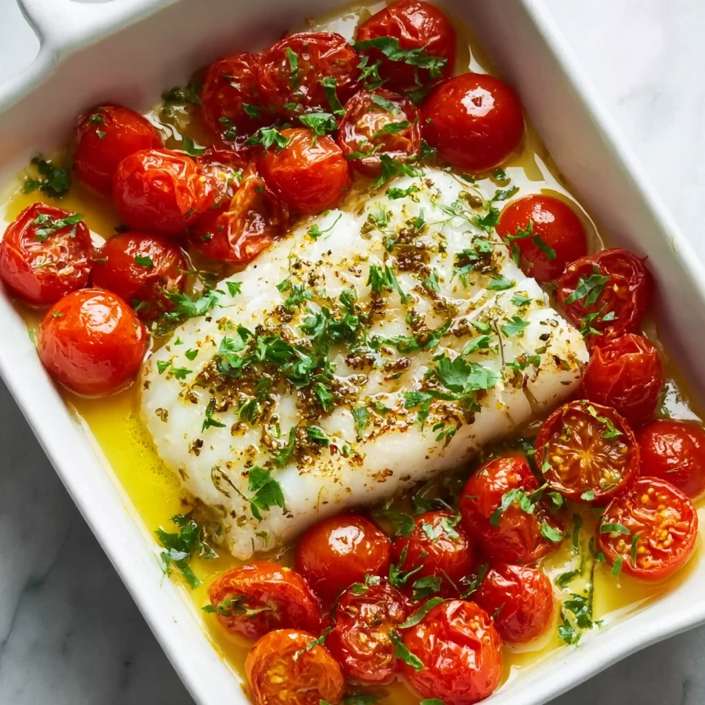 Cod with Tomato and Herb Butter Recipe - Recipe Image