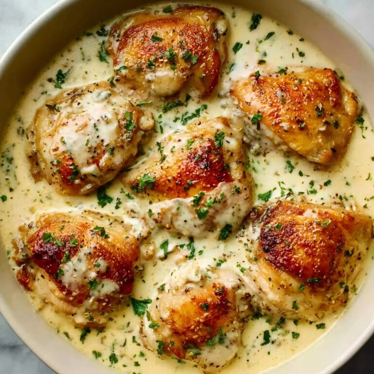 Creamy Oven-Baked Chicken Thighs Recipe