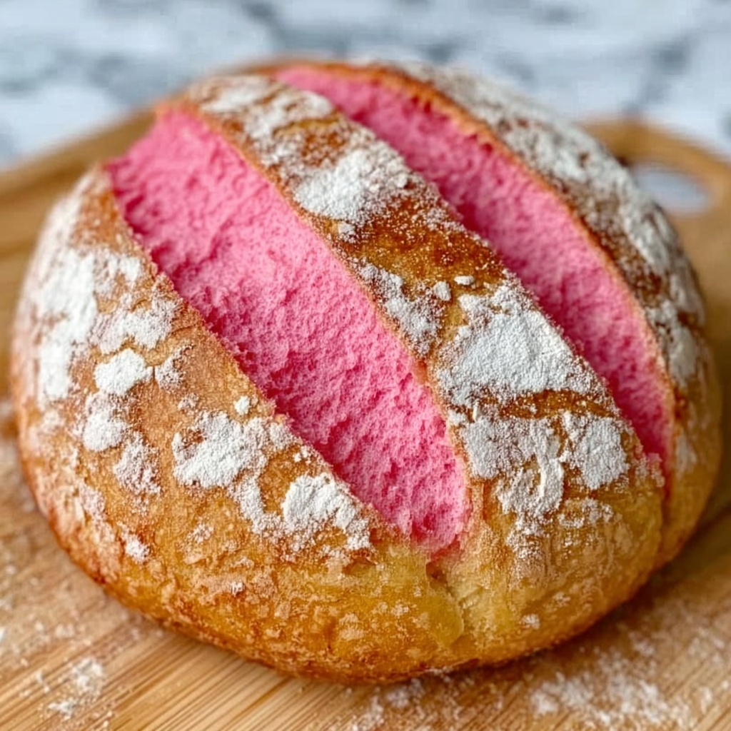 Pink Dragon Fruit Sourdough Bread Recipe - Recipe Image