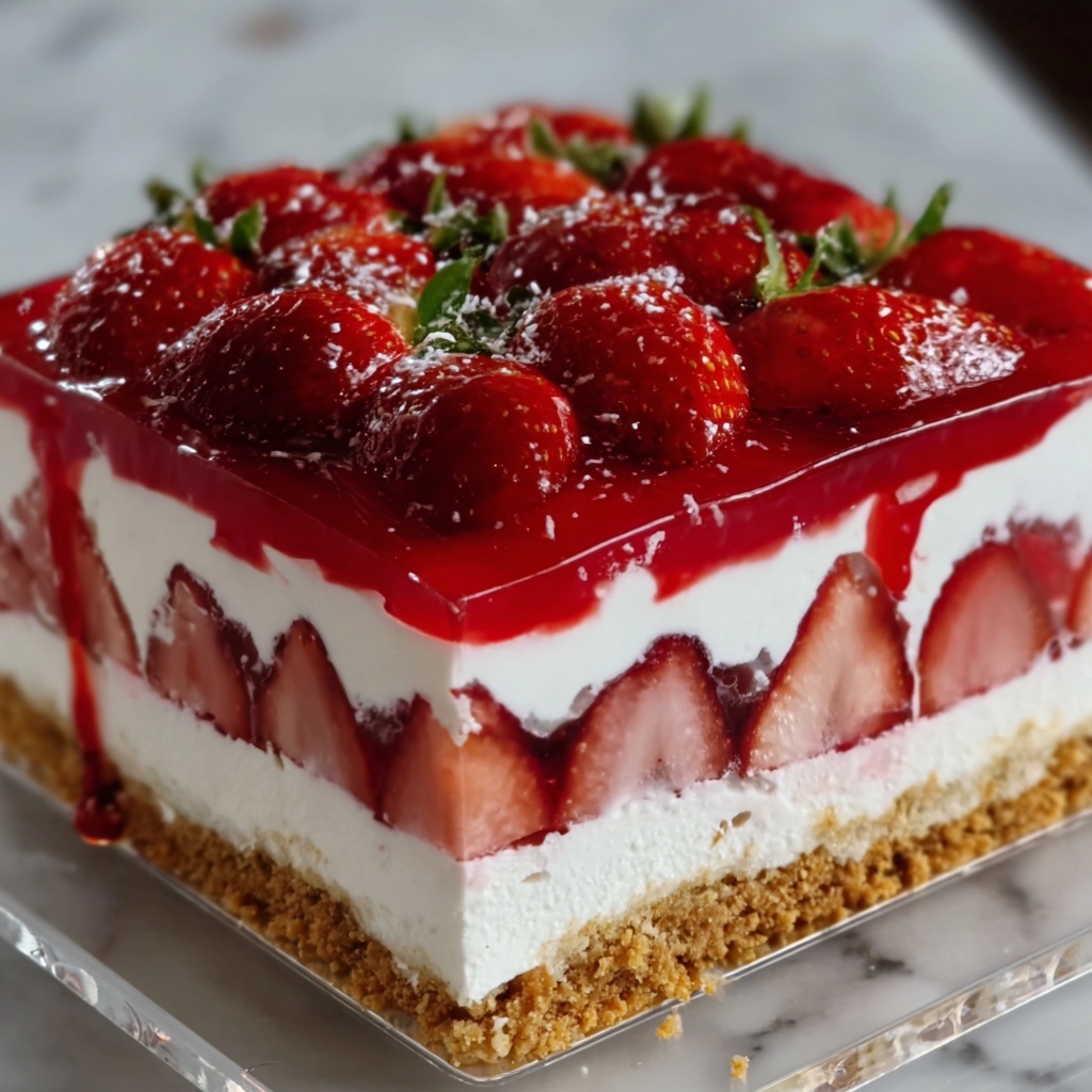 Strawberry Cream Cheese Icebox Cake Recipe - Recipe Image