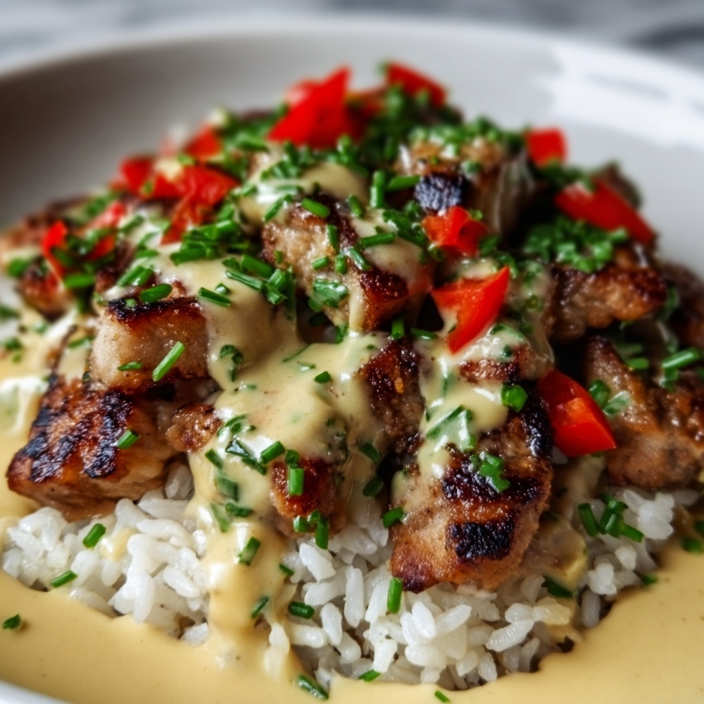 Salt and Chilli Chicken with Fried Rice and Satay Sauce Recipe - Recipe Image