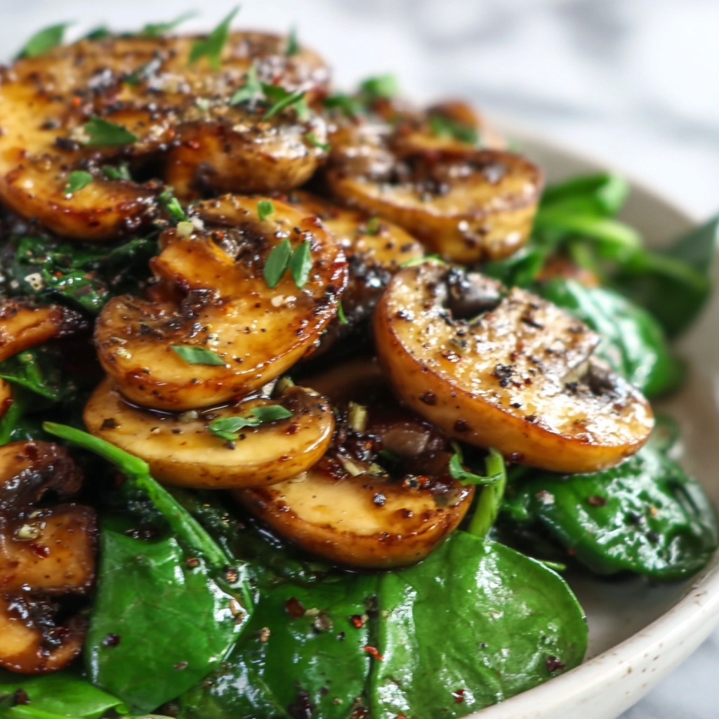 Easy Sautéed Mushrooms with Spinach Recipe - Recipe Image