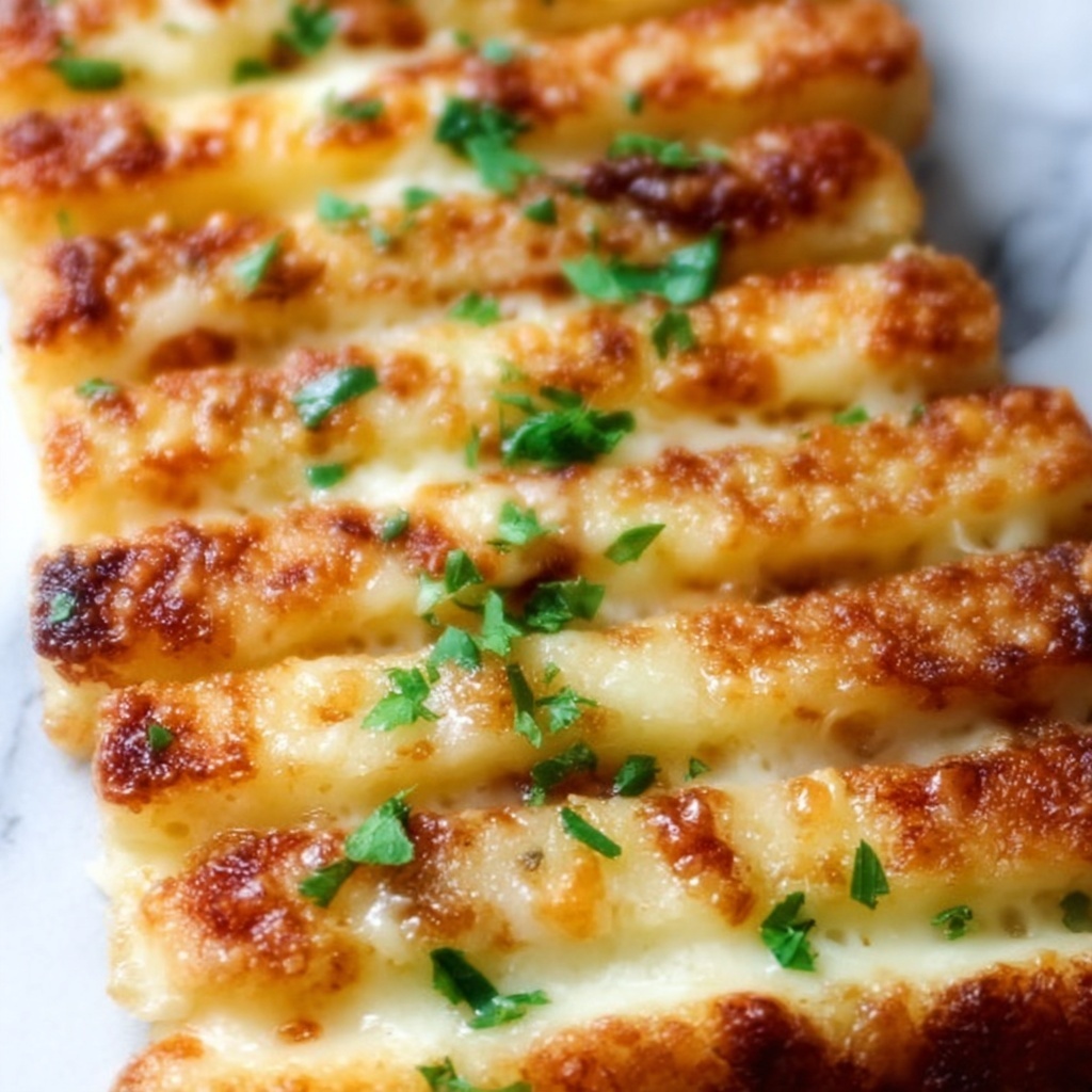 Crispy Parmesan Crusted Potato Cheese Sticks Recipe - Recipe Image
