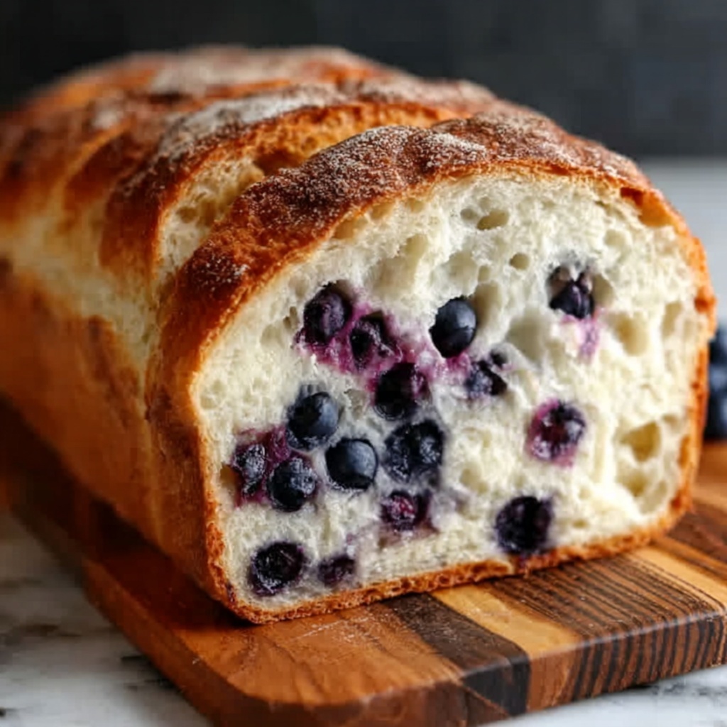 Lemon Blueberry Sourdough Bread: Juicy & Creamy Bliss Recipe - Recipe Image