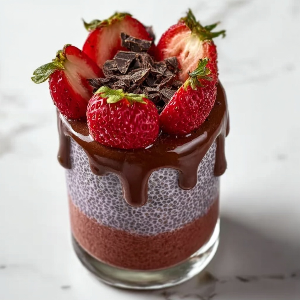 Chocolate-Covered Strawberry Chia Pudding Recipe - Recipe Image