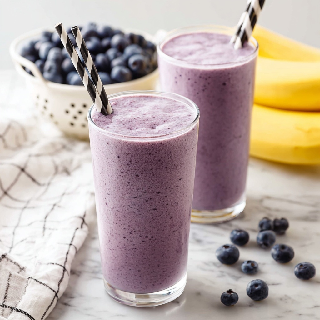 Creamy Blueberry Banana Protein Smoothie Recipe - Recipe Image