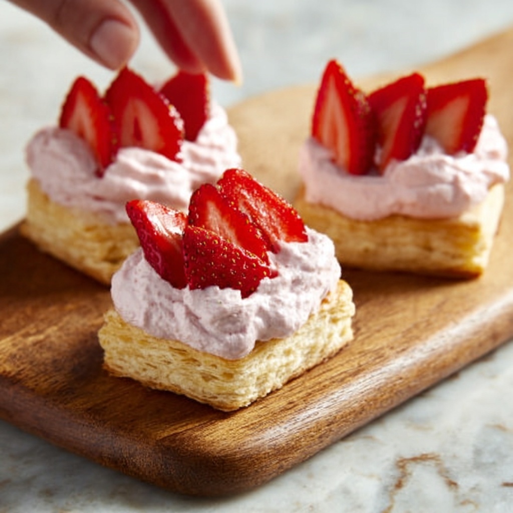 Cheese and Strawberry Heart Pastries Recipe - Recipe Image