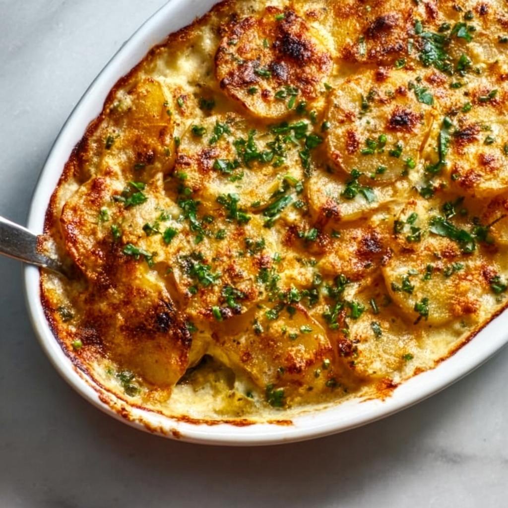 Dad’s Creamy & Cheesy Au Gratin Potatoes Recipe - Recipe Image