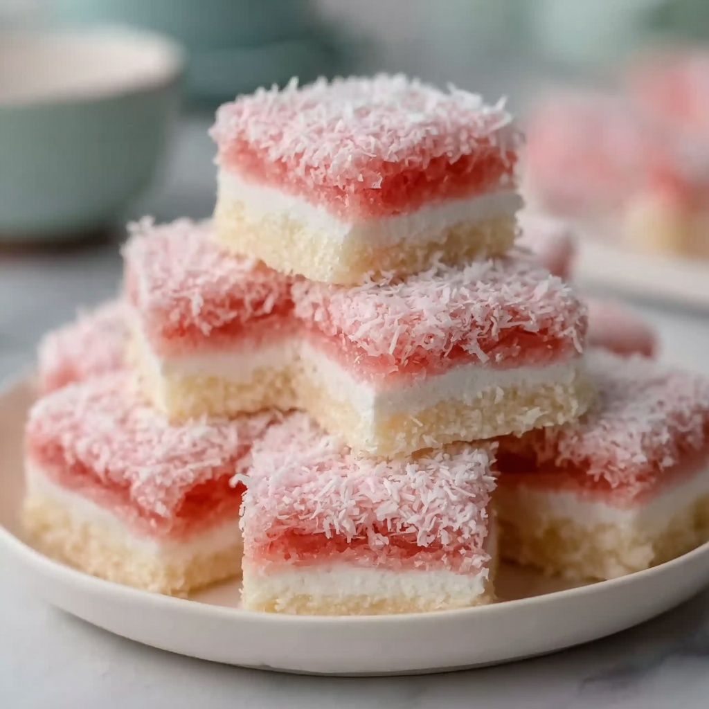 Old-Fashioned Pink Jelly Cake Recipe - Recipe Image