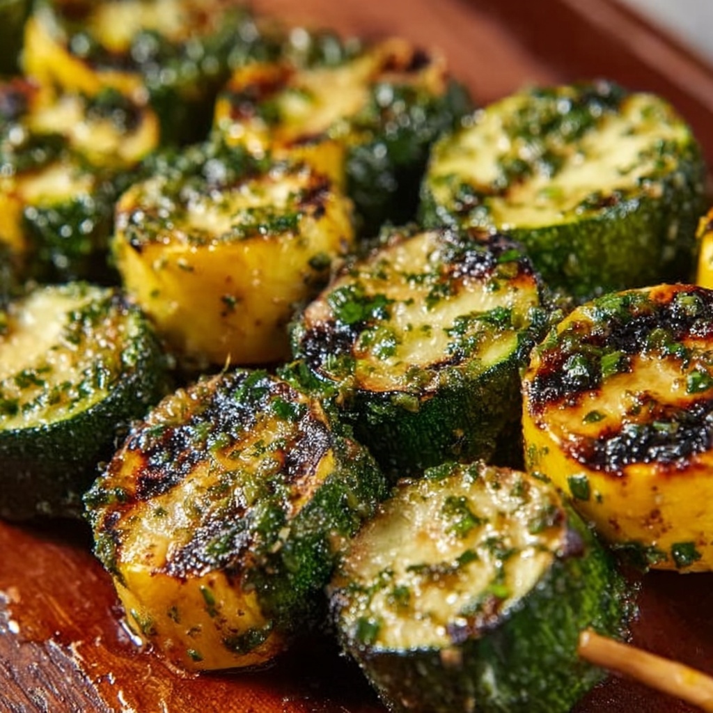 Garlic Butter Zucchini Skewers Recipe - Recipe Image