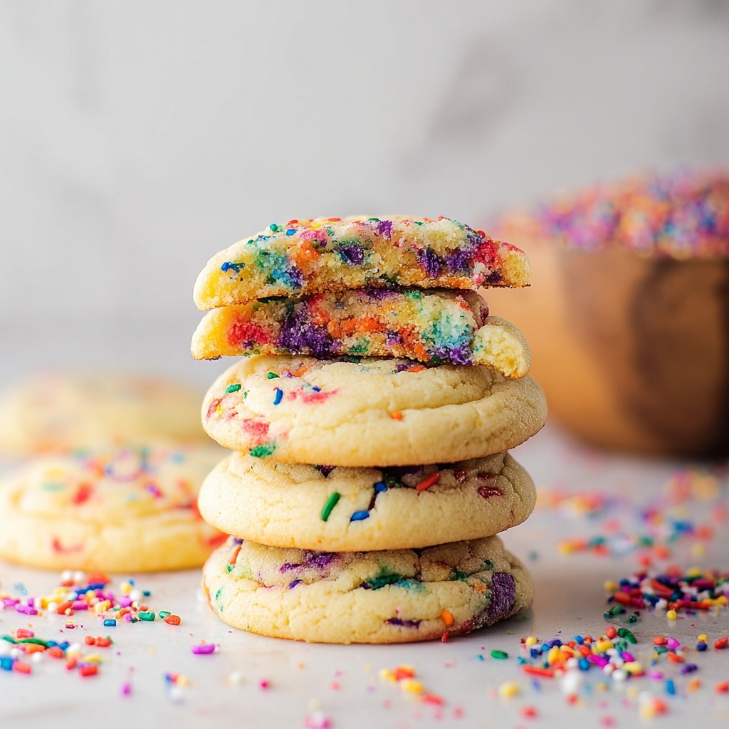 Funfetti Cake Mix Cookies with Cream Cheese Frosting Recipe - Recipe Image