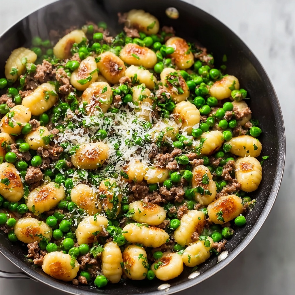 Gnocchi with Peas and Sausage: One-Pan Dinner Recipe - Recipe Image