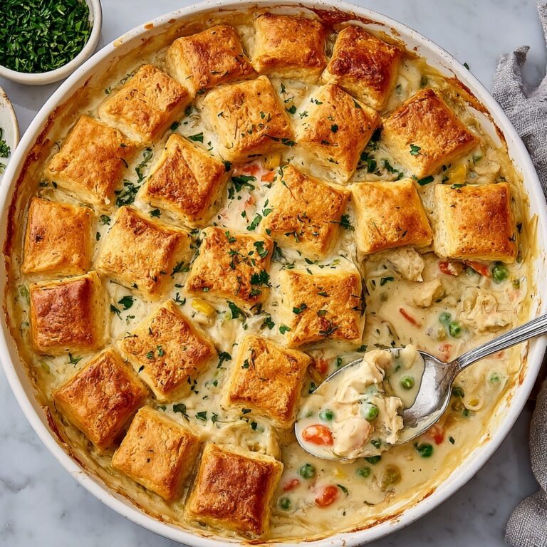 Chicken and Biscuit Casserole with Vegetables Recipe