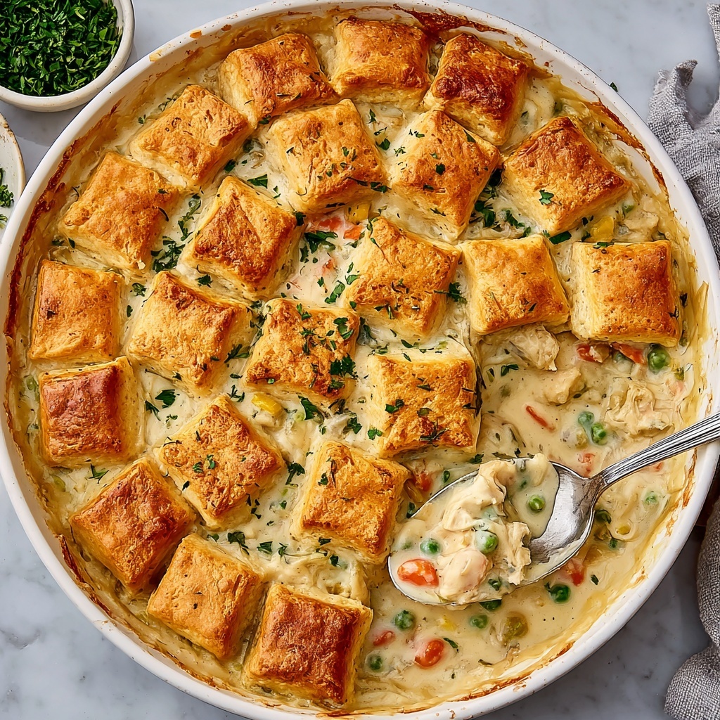 Chicken and Biscuit Casserole with Vegetables Recipe - Recipe Image