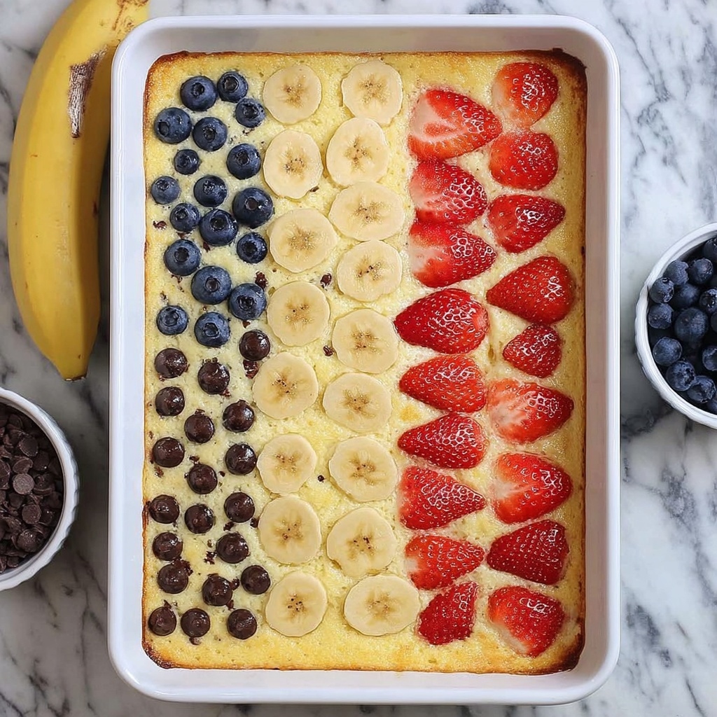 Sheet Pan Pancakes with Fresh Berries, Bananas, and Chocolate Chips Recipe - Recipe Image