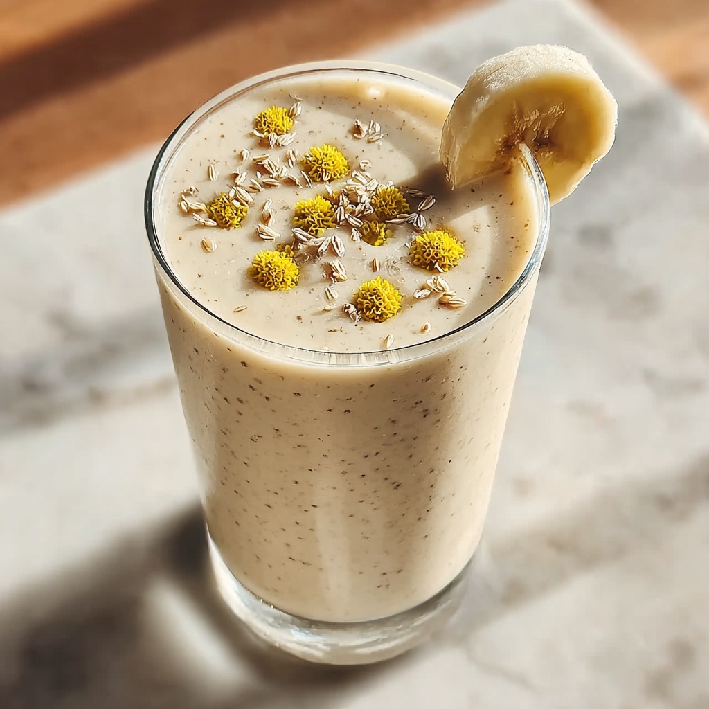 Banana Chamomile Tea Smoothie for a Soothing Sip Recipe - Recipe Image