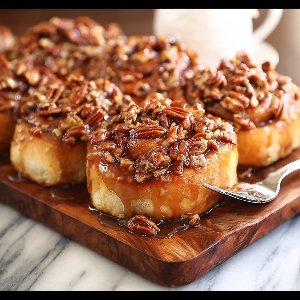 Shortcut Caramel Pecan Cinnamon Rolls Recipe - Recipe Image