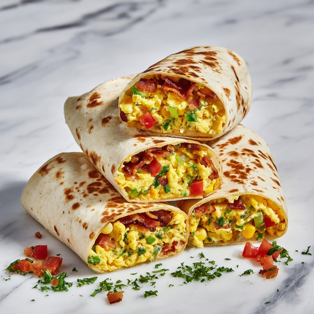 Freezer Breakfast Burritos with Tater Tots, Sausage, and Cheeses Recipe - Recipe Image