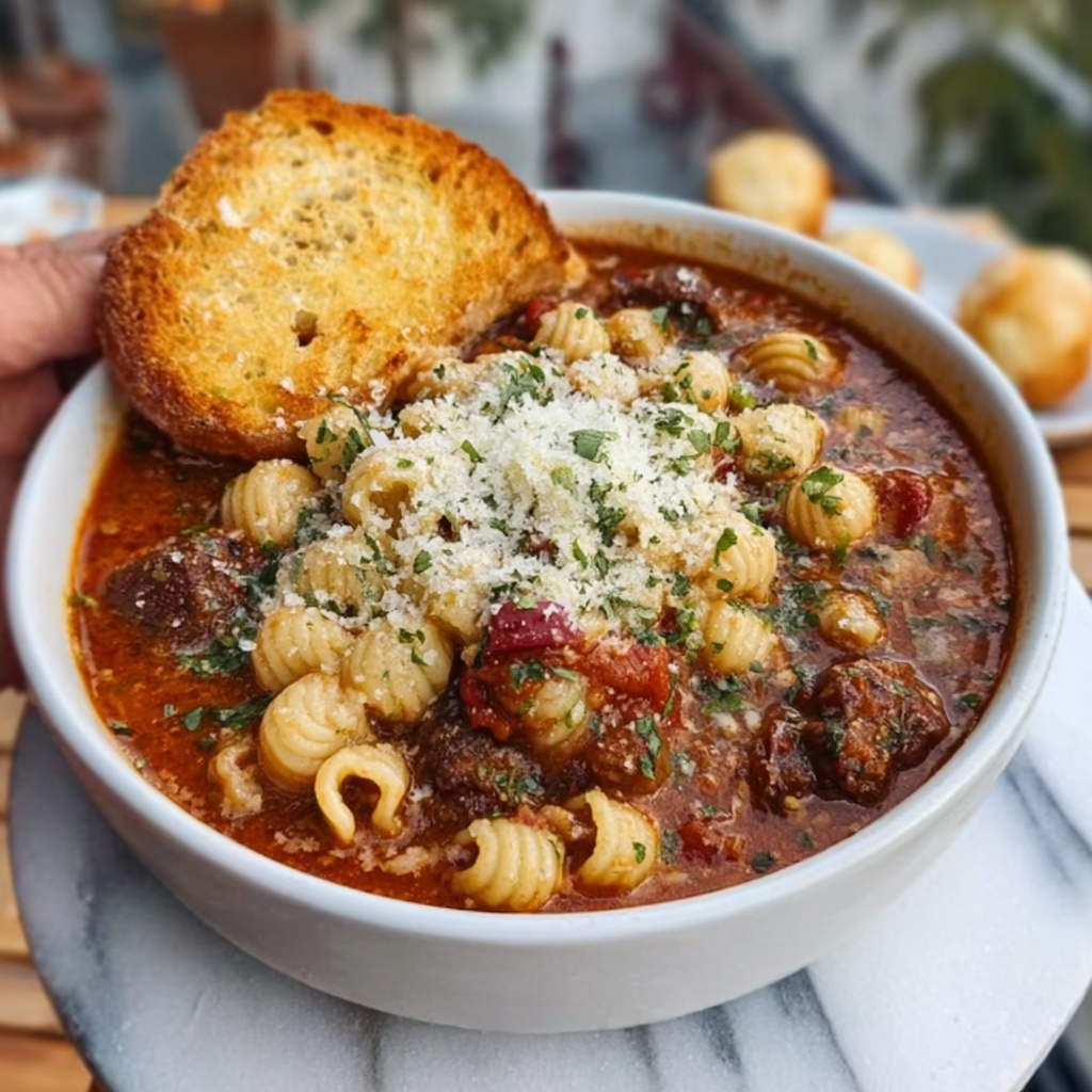 Crockpot Olive Garden Pasta Fagioli Recipe - Recipe Image