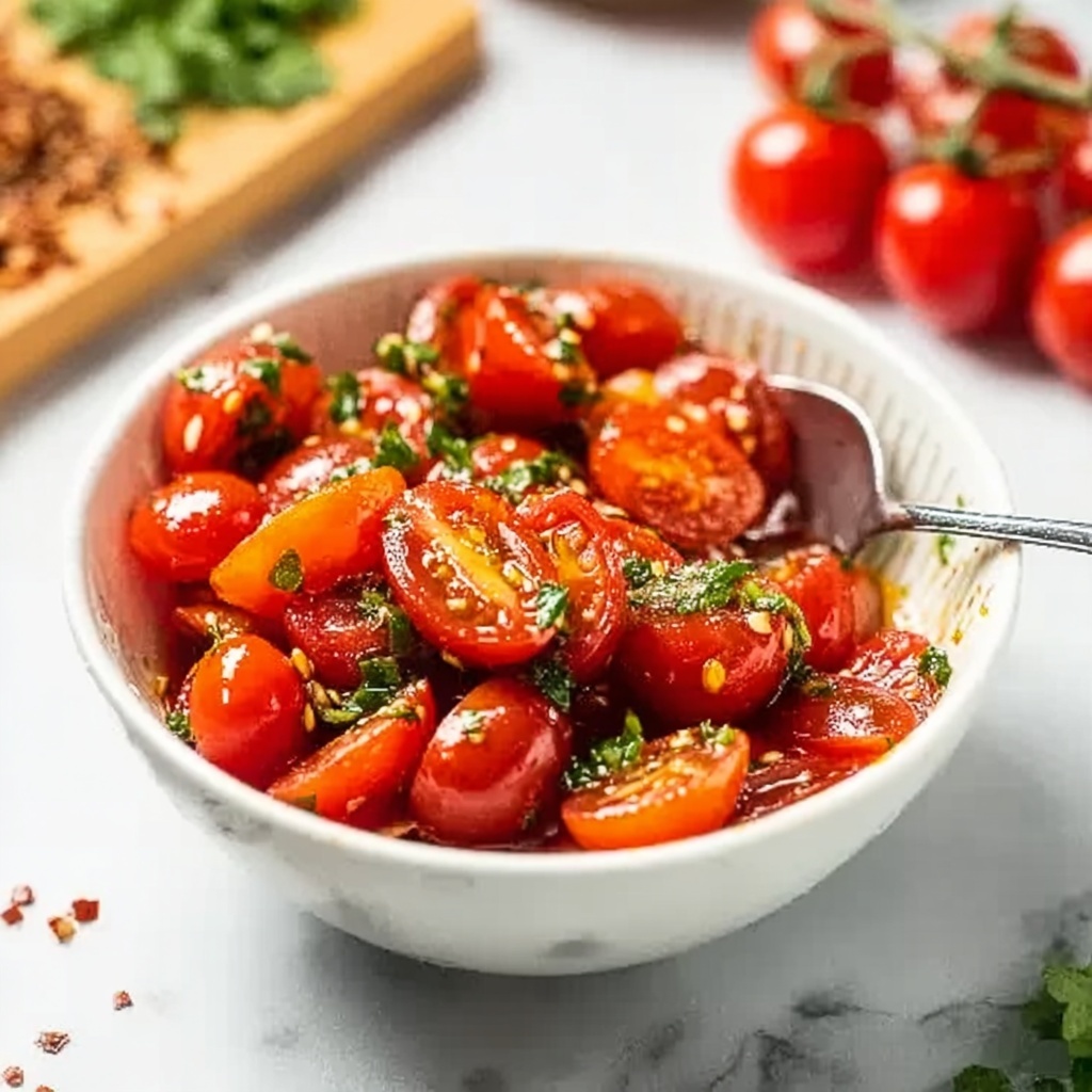 Garlic Roasted Cherry Tomatoes Recipe - Recipe Image
