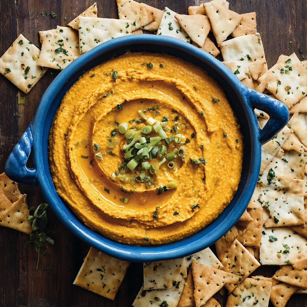 Sweet Potato Hummus with Pita Chips Recipe - Recipe Image