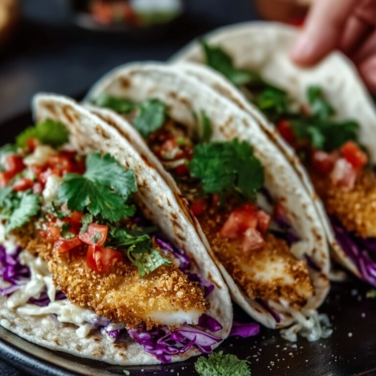 Homemade Fish Tacos with Citrus Slaw and Creamy Cilantro Sauce Recipe