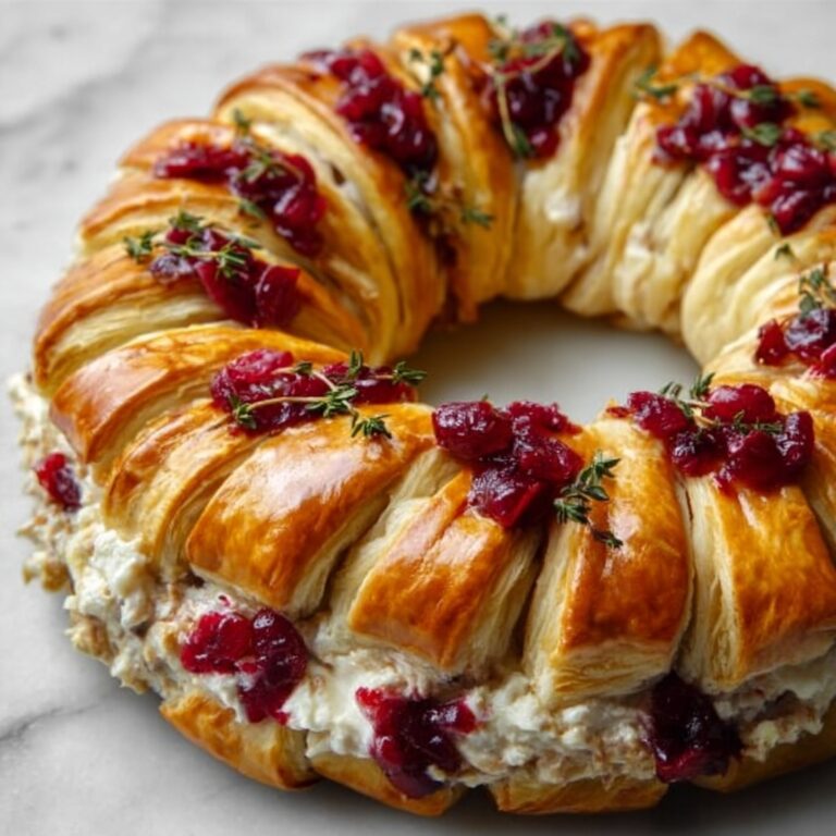 Savory Turkey and Cranberry Crescent Ring Recipe