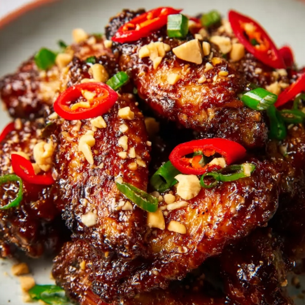Sticky Lemongrass Chili Air Fryer Chicken Wings Recipe - Recipe Image