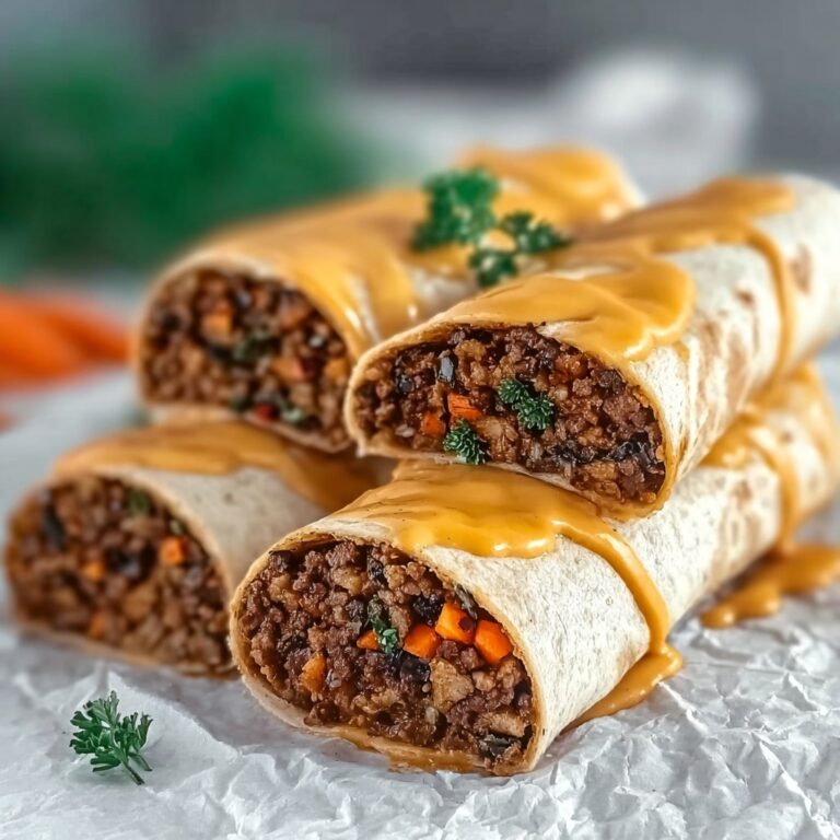 Cheesy Ground Beef Delight Wrap with Creamy Sauce Recipe