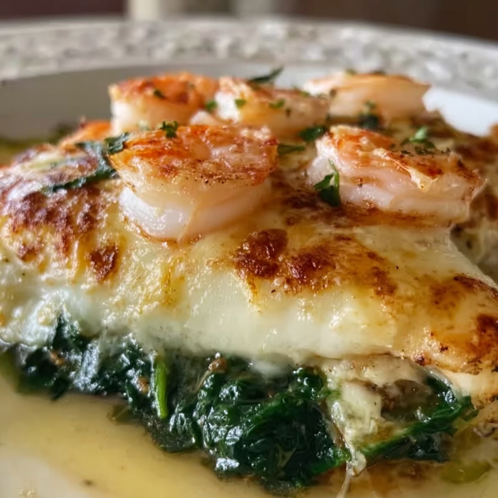 Stuffed Catfish with Spinach, Shrimp, and Cheese Recipe - Recipe Image
