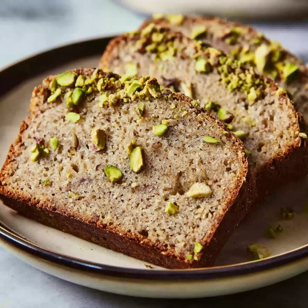 Tahini Pistachio Banana Bread Recipe - Recipe Image