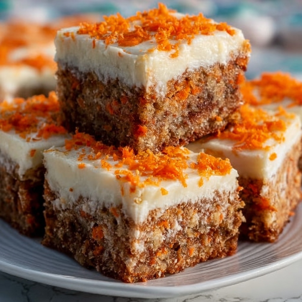 No Sugar Cottage Cheese Carrot Cake Bars Recipe - Recipe Image