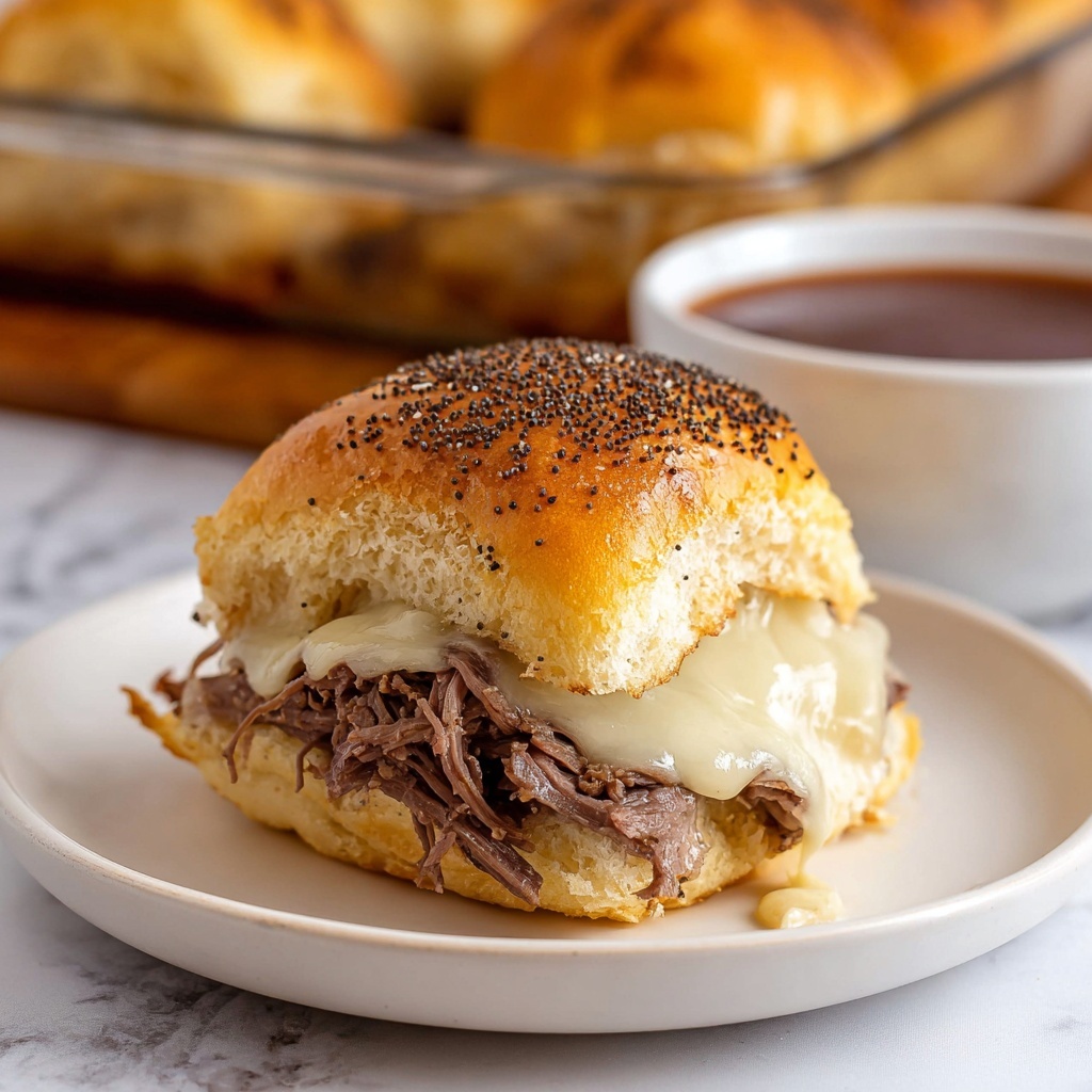 Roast Beef Sliders with Poppy Seed Dijon Barbecue Sauce Recipe - Recipe Image