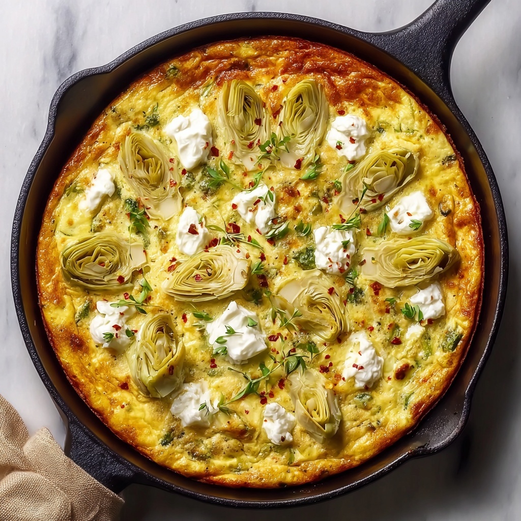 Easy Artichoke Leek Frittata Recipe - Recipe Image
