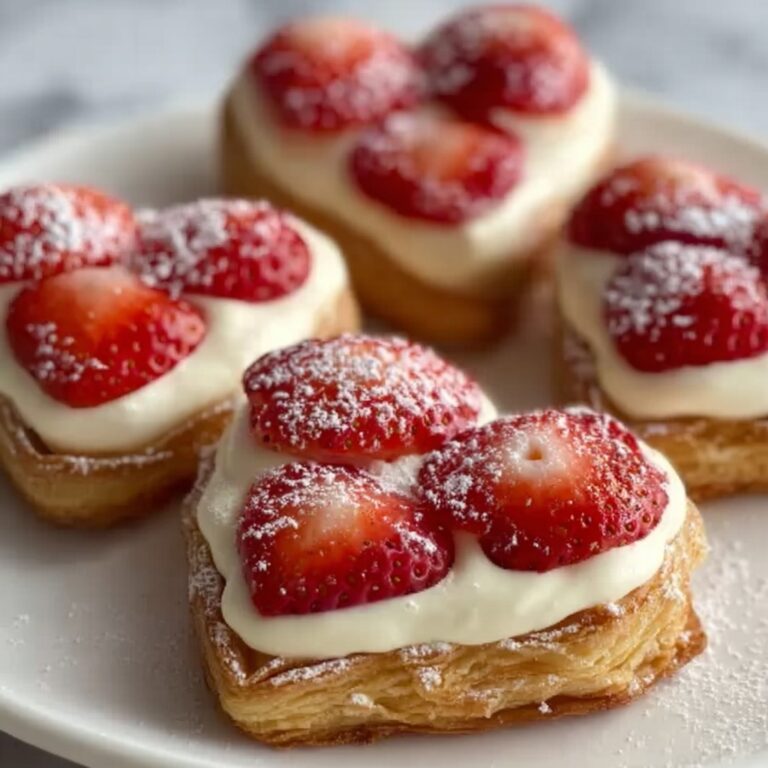 Strawberry Cream Cheese Heart Danishes Recipe
