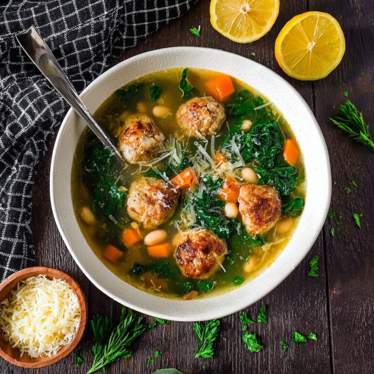 Tuscan White Bean Soup with Meatballs Recipe