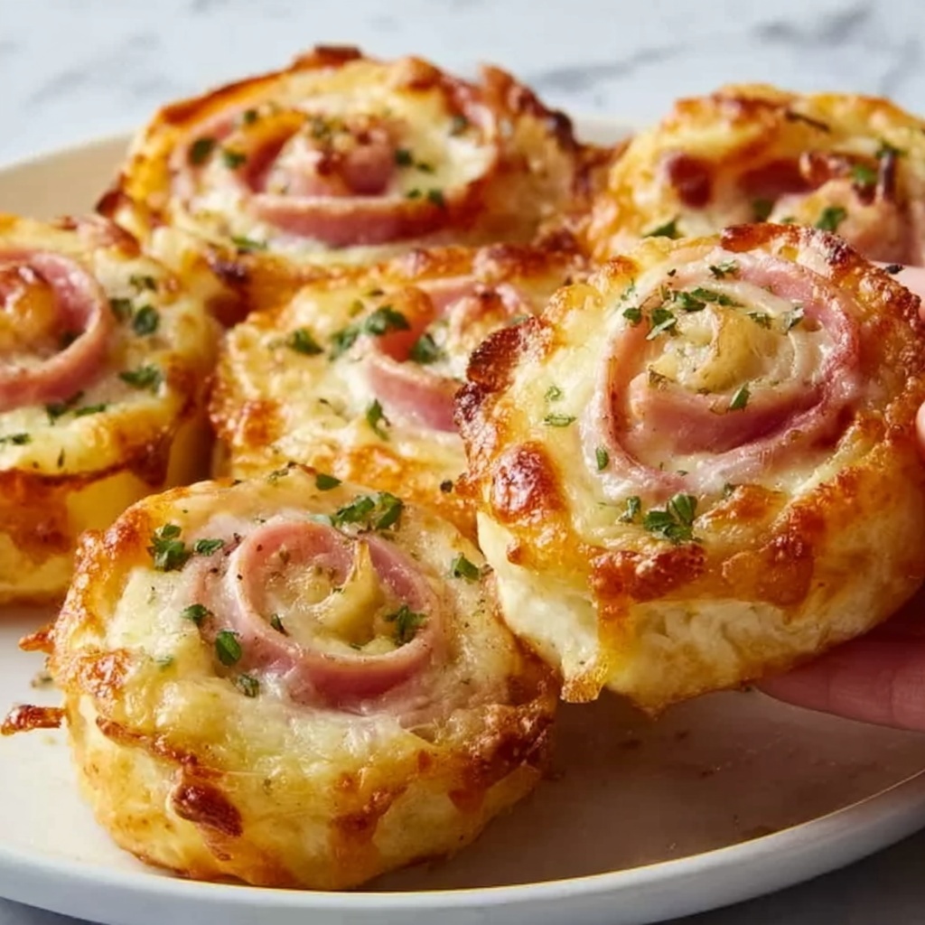 Easter Ham and Cheddar Pinwheels Recipe - Recipe Image