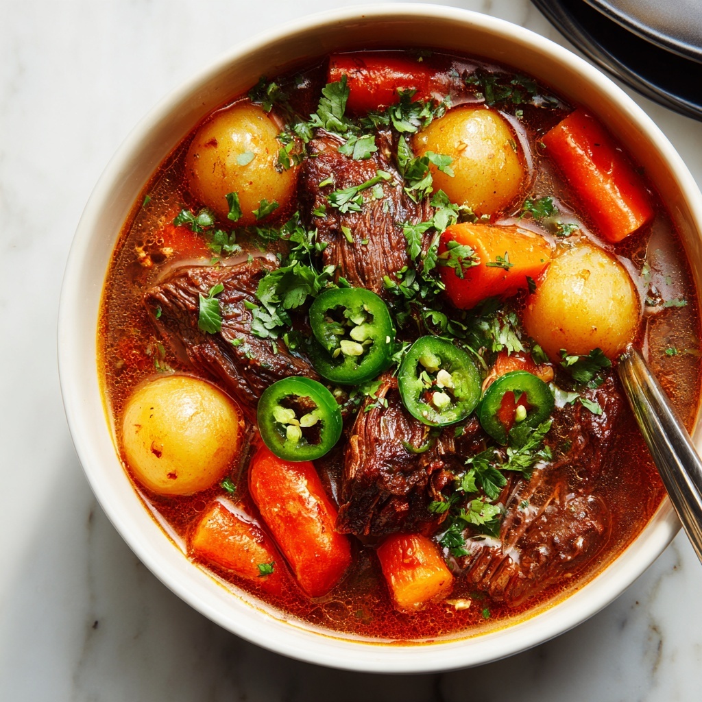 Crockpot Jalapeño Popper Beef Stew Recipe - Recipe Image