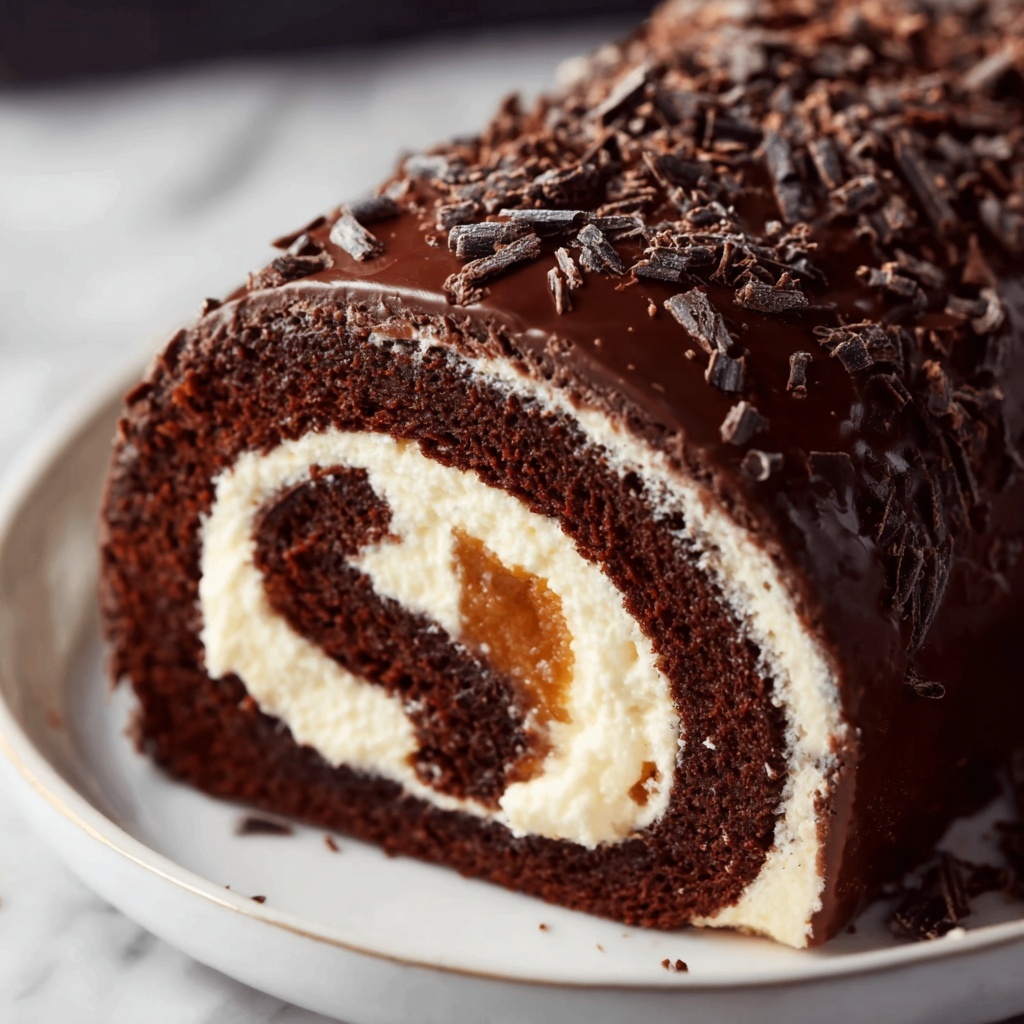 Triple Chocolate Roll Cake Recipe - Recipe Image