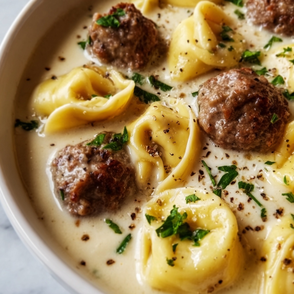 Beef Tortellini Alfredo Recipe - Recipe Image