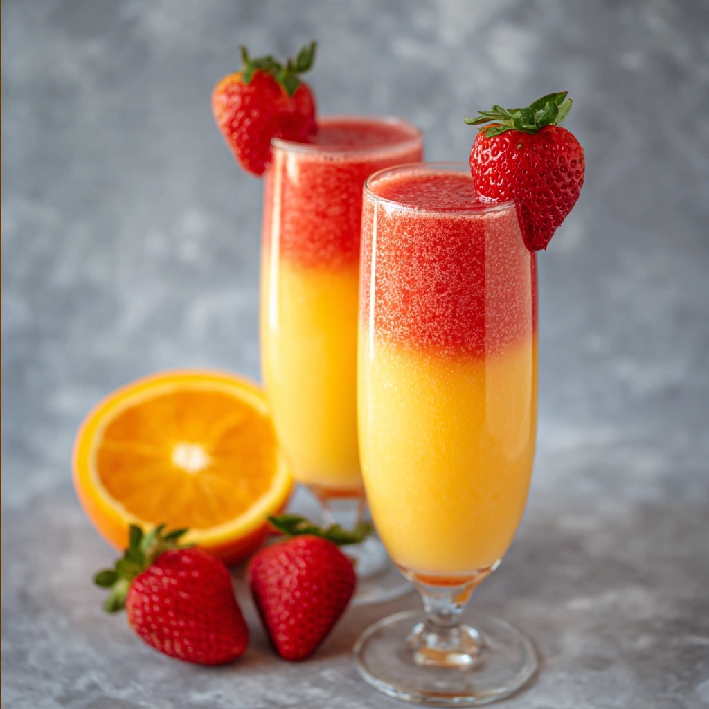 Strawberry Mango Mimosas Recipe - Recipe Image