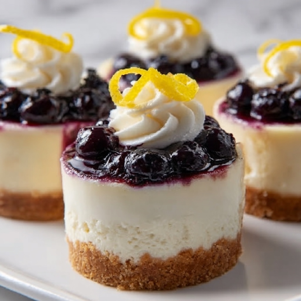 Healthy Mini Lemon Blueberry Cheesecakes Recipe - Recipe Image