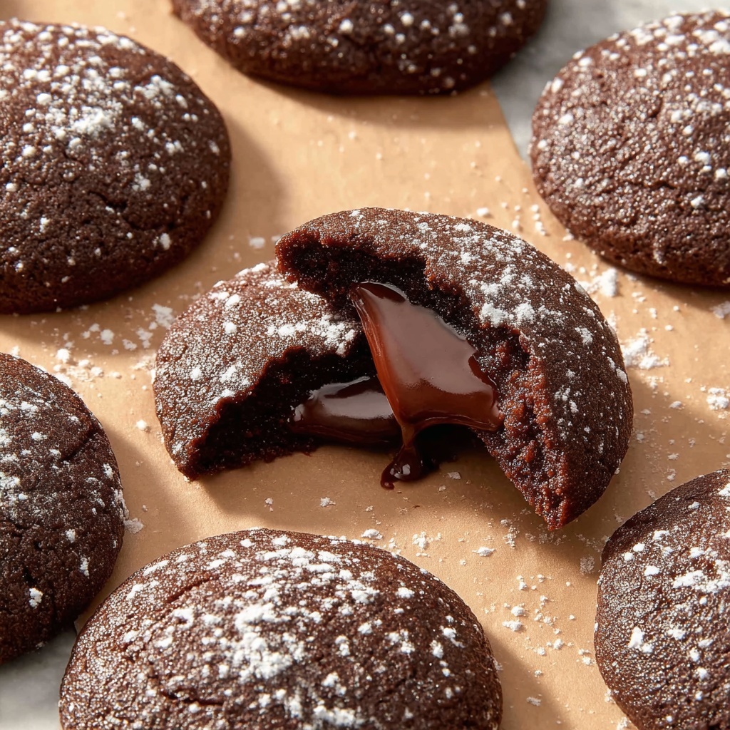 Chocolate Lava Cookies with Rich Ganache Centers Recipe - Recipe Image