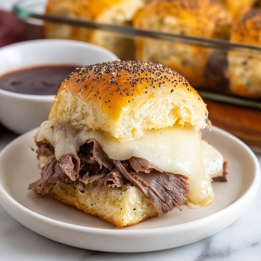 Roast Beef Sliders with Poppy Seed Dijon Barbecue Sauce Recipe - Recipe Image