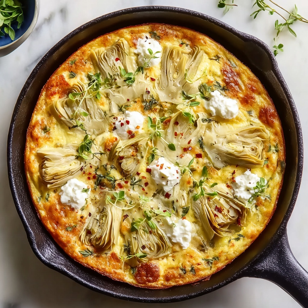 Easy Artichoke Leek Frittata Recipe - Recipe Image